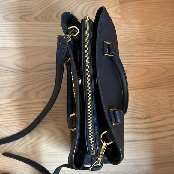 Navy blue Michael Kors Savannah Medium Satchel - Picture 3 of 5